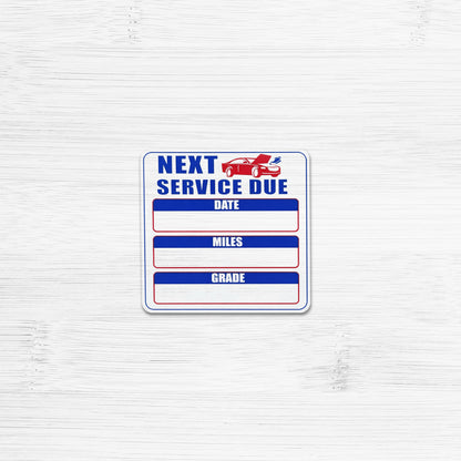 Service Reminder Stickers